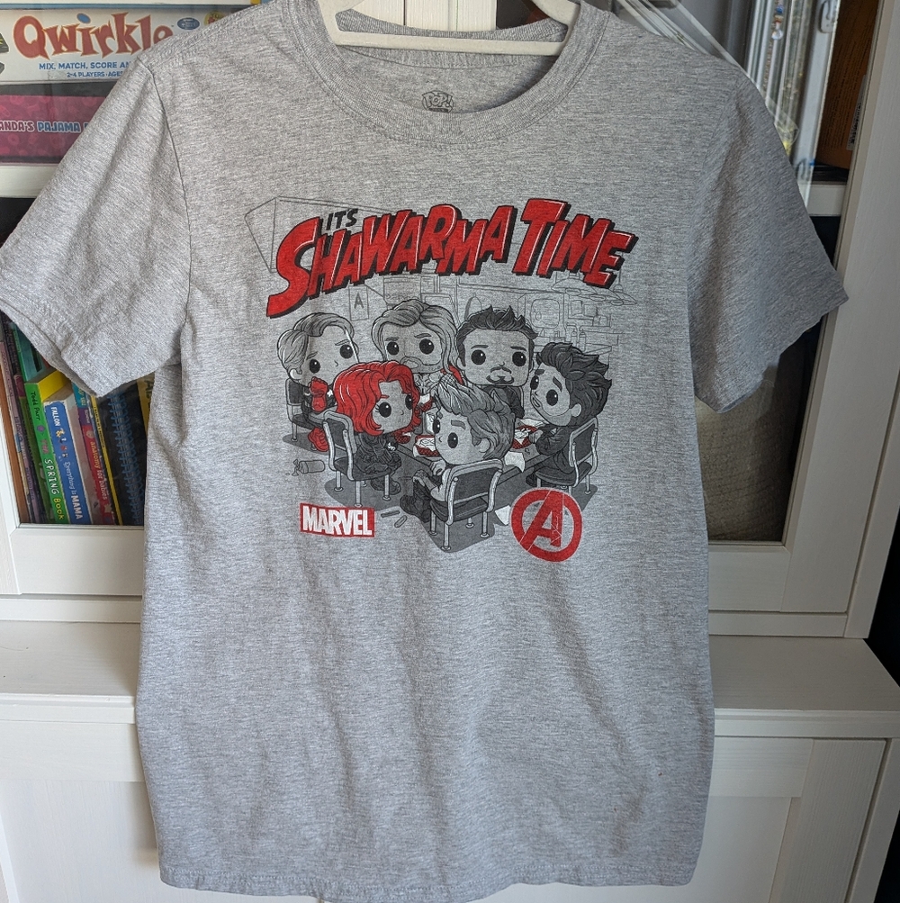 **3 For $12** Marvel Kids Gray T-Shirt - Shawarma Time Graphic